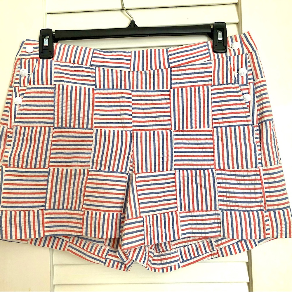 Brooks Brothers- Women’s Gingham Shorts-Crisp & Classy- Cute Side Buttons- Sz 12